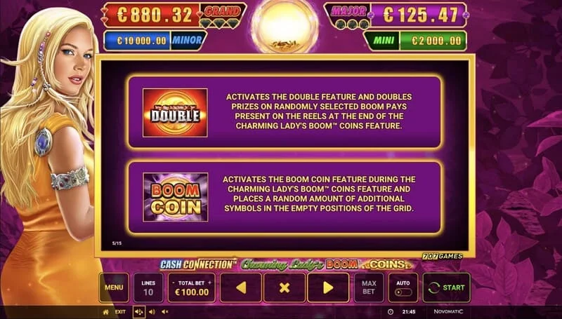 Cash Connection - Charming Lady's Boom Coins - çarpanlı yapışkan Boom Coin